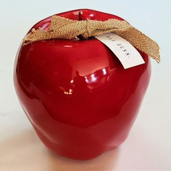 NWT RAE DUNN A Plus Apple Ceramic Birdhouse - Picture 3 of 4